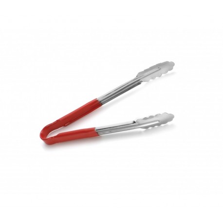 Pince inox 18/0 manche rouge 23cm