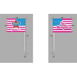 Mini Drapeaux SO MEMPHIS A Point (Marron)