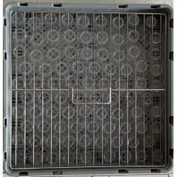 grille de lavage 460x460mm Ø5mm 18fils 2.4mm Inox 304L électropolie