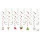NOEL SPIRALE METALISEE A SUSPENDRE LOT DE 12