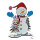 NOEL DECO EFFET MIROIR BONHOMME DE NEIGE 20CM
