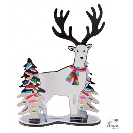NOEL DECO EFFET MIROIR RENNE 20CM