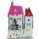 NOEL DECO EFFET MIROIR MAISONS 20CM