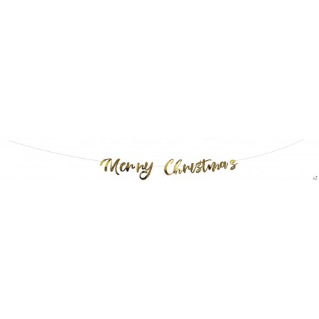 NOEL GURLANDE MERRY CHRISMAS OR 2M