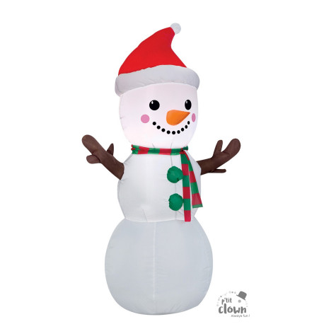 Bonhomme de neige gonflable - lumineux - 120 cm3 LED - sur secteur - usage intérieur et extérieur