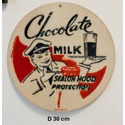 Plaque Métal décorative Chocolate 30 cm diametre