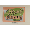 Plaque Métal décorative Mom's diner rose 44.5 x 29.5 cm