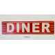 Plaque Métal décorative diner horizontal 51 x 13 cm