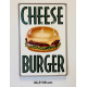 Plaque Métal décorative Cheese Burger 44.5 x 29 cm