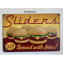 Plaque Métal décorative sliders 43.5 x 29.3 cm