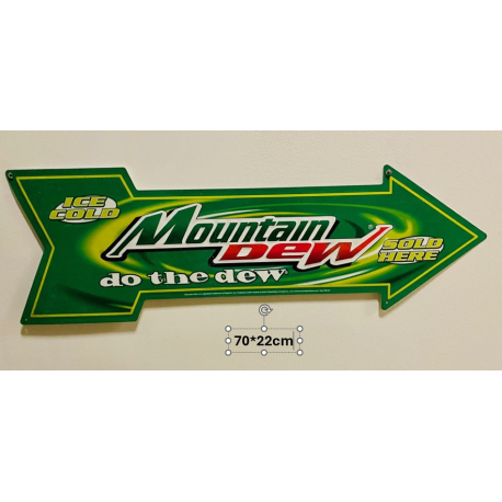 Plaque Métal décorative Mountaine 70 x 22 cm