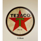 Plaque Métal décorative Texaco diam 30