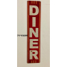 Plaque Métal décorative diner verticale 71 x 15 cm