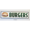 Plaque Métal décorative Burgers 51 x 12.6 cm horizontal