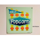 Plaque Métal décorative popcorn 29.5 x 29.5 cm