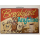 Plaque Métal décorative Brekfast 43.5 x 29.3 cm
