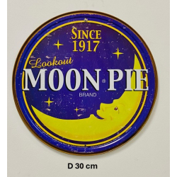 Plaque Métal décorative Moon Pie diam 30