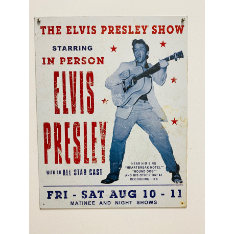Plaque Métal décorative The Elvis show 32x40.5