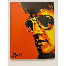 Plaque Métal décorative king orange 32x40.5
