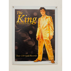 Plaque Métal décorative king of rock & roll 32x40.5