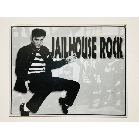 Plaque Métal décorative jailhouse rock king 40.5x32
